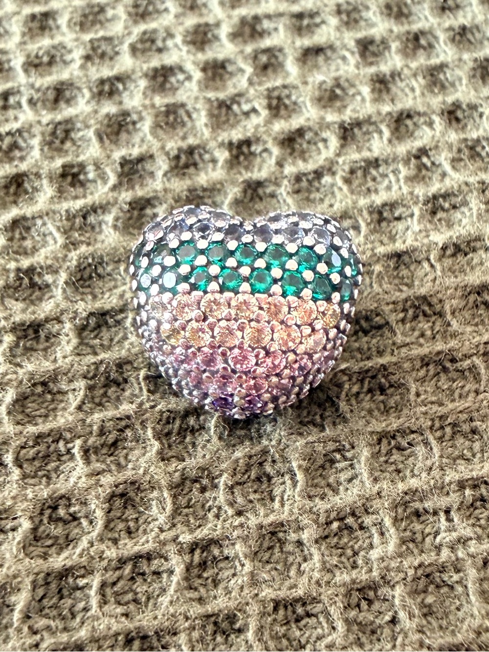 PANDORA Open My Heart Pavé Clip, Multi-Color CZ - Picture 6 of 8